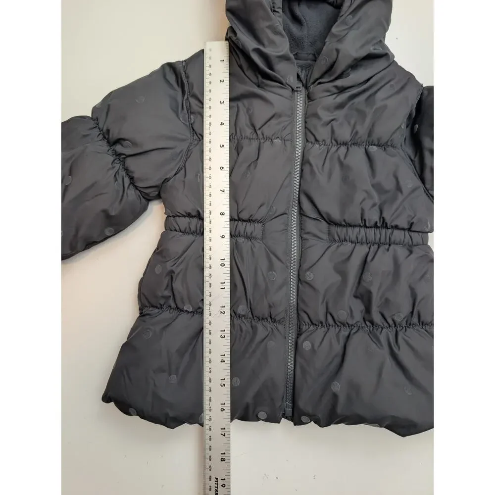 Girl’s Puffer Jacket Old Navy Polka Dot Design Size 5T Polyester Frost Free Warm
